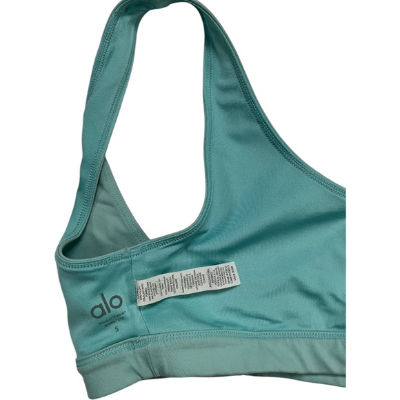 NWOT ALO Yoga ambient logo bra Blue Quartz‎ Size Small - Picture 4 of 10